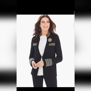 Large Chico's military style cardigan